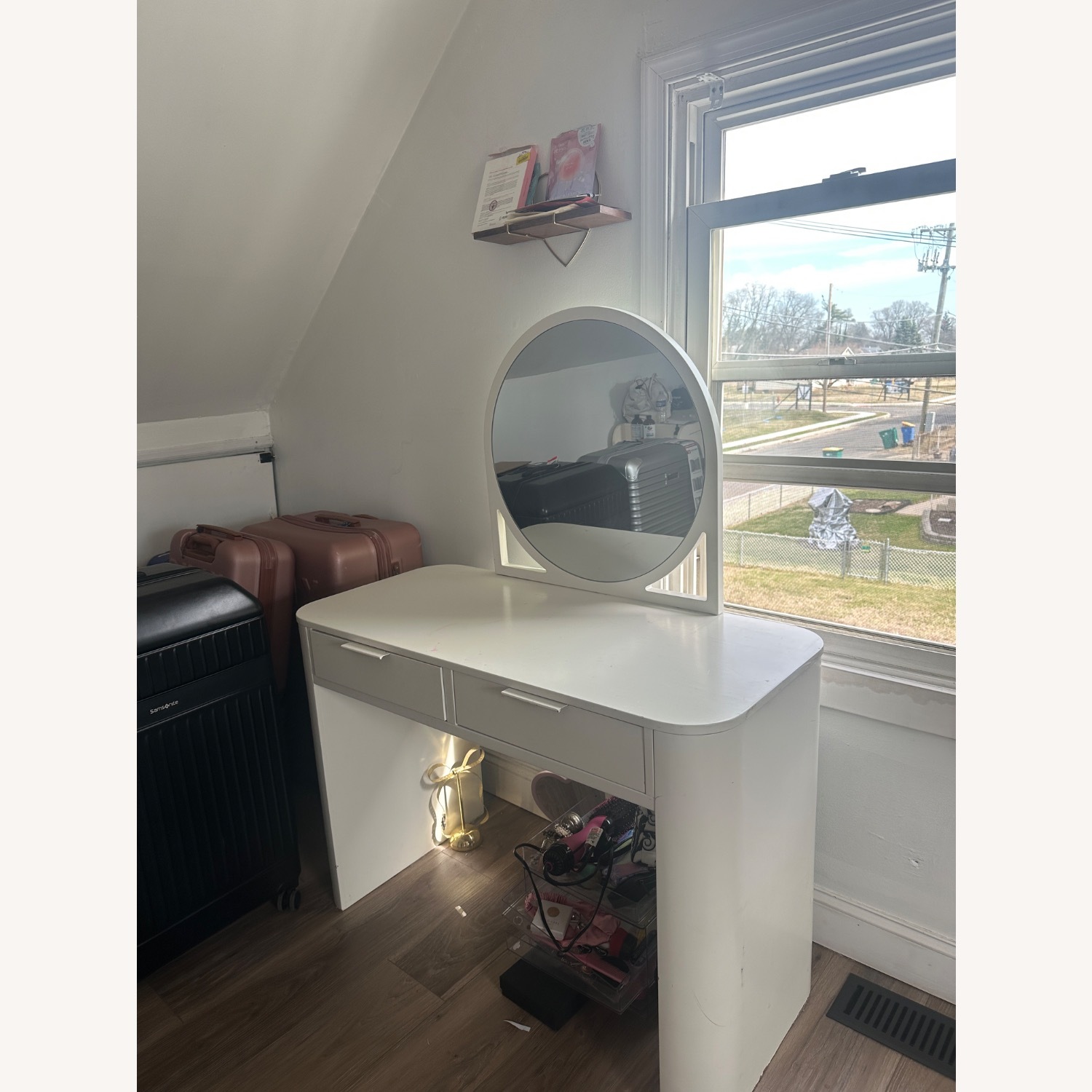 Urban Outfitters White Kane Mirror Vanity - image-2