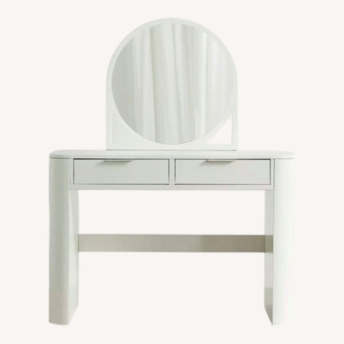Used Urban Outfitters White Kane Mirror Vanity for sale on AptDeco