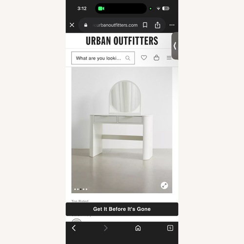 Used Urban Outfitters White Kane Mirror Vanity for sale on AptDeco