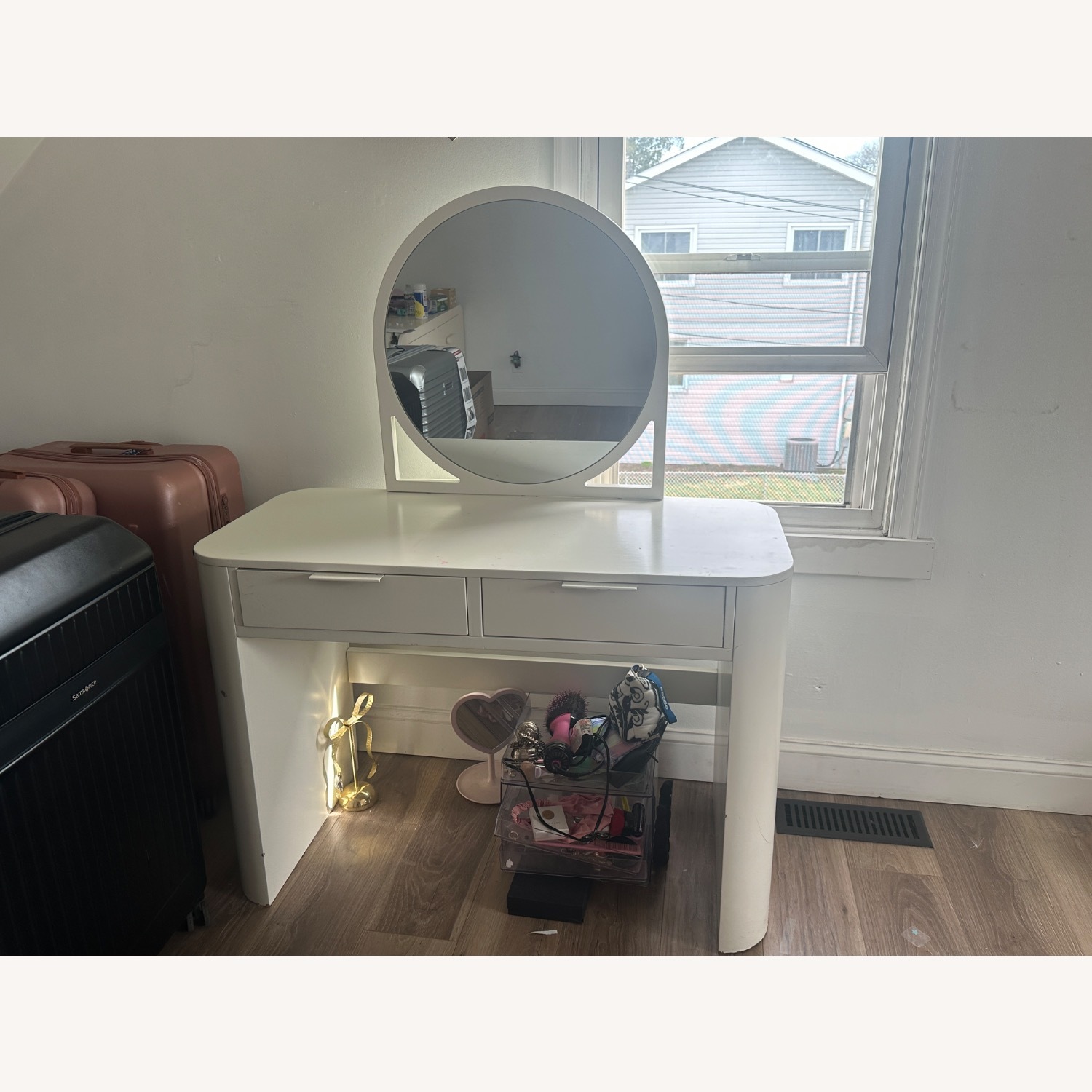 Urban Outfitters White Kane Mirror Vanity - image-3