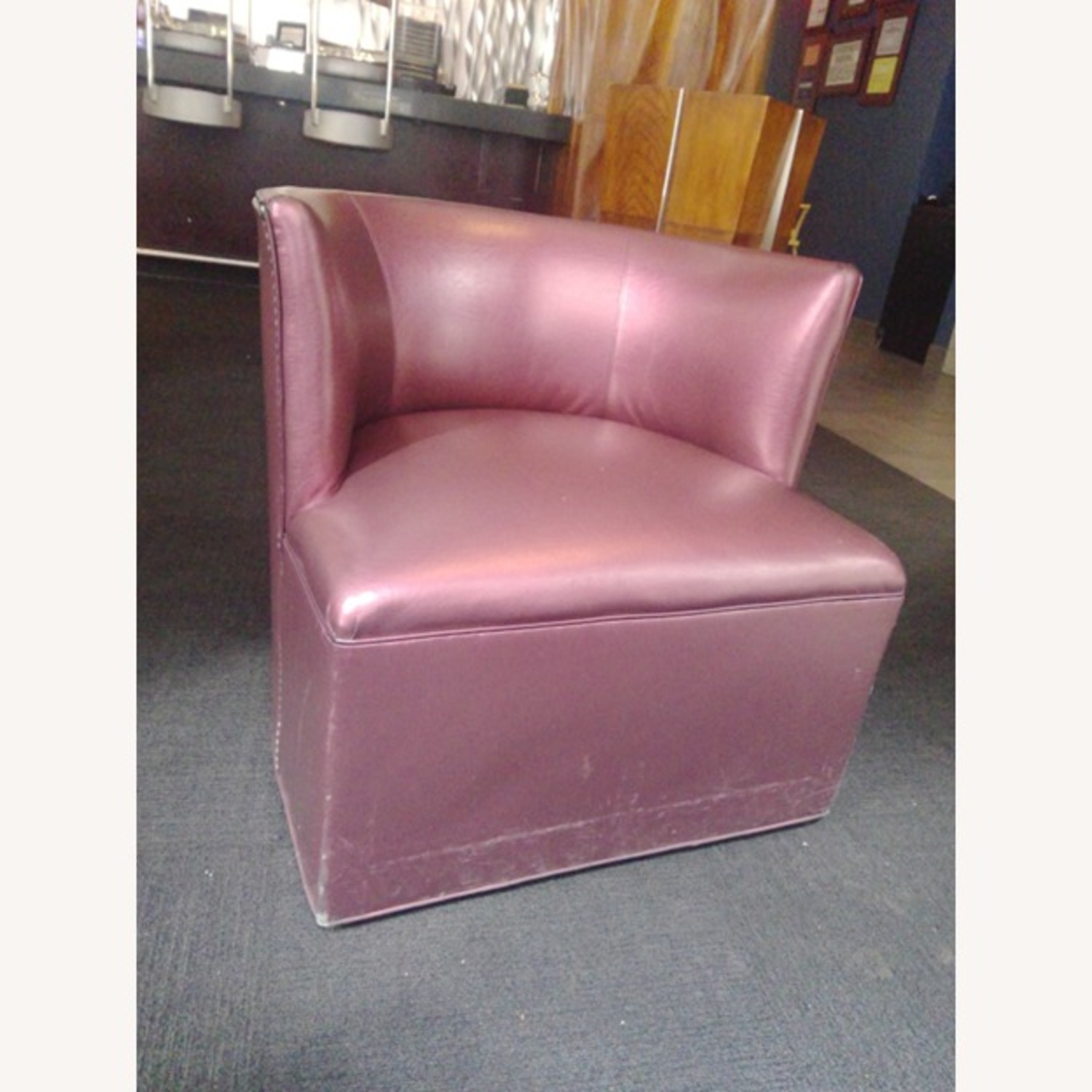 Purple Vinyl Armchair - image-2