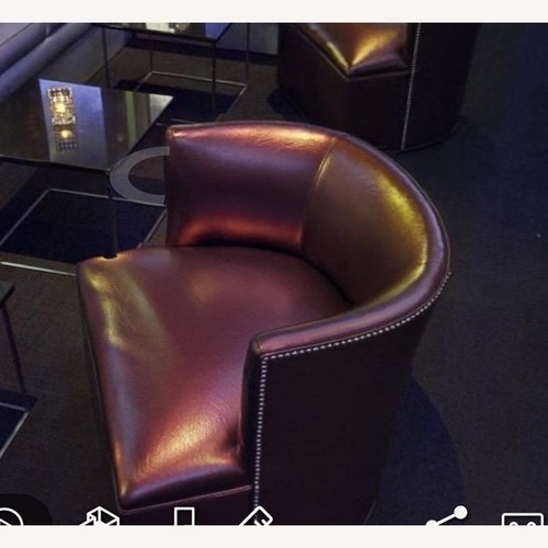 Used Purple Vinyl Armchair for sale on AptDeco