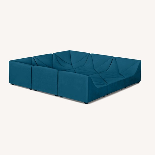 Used Dune Sofa Replica Blue Sofa for sale on AptDeco