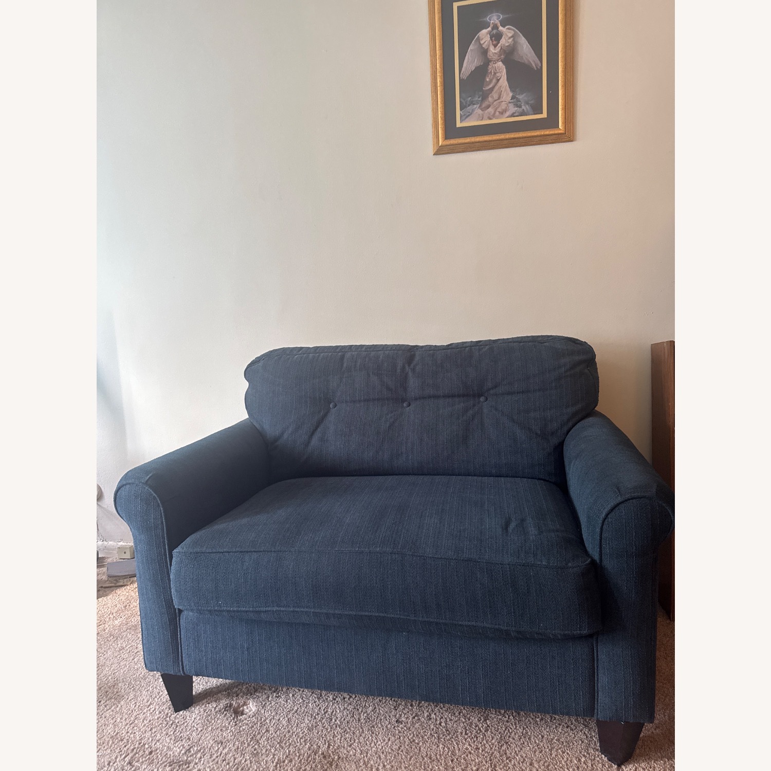 La-Z-Boy Blue Fabric 2 Seater Sofa - image-1