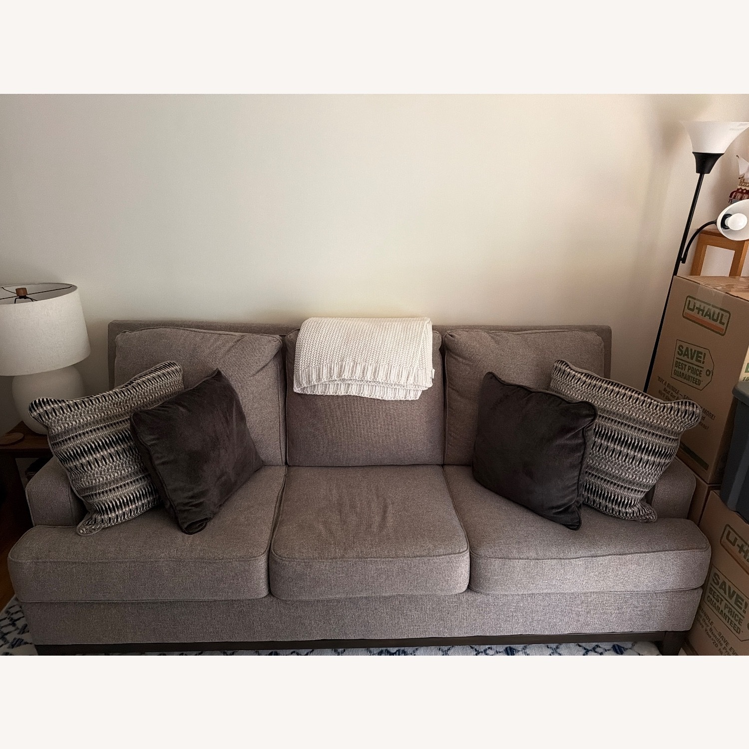 Ashley Furniture Light Gray 3+ Seater Sofa - image-3