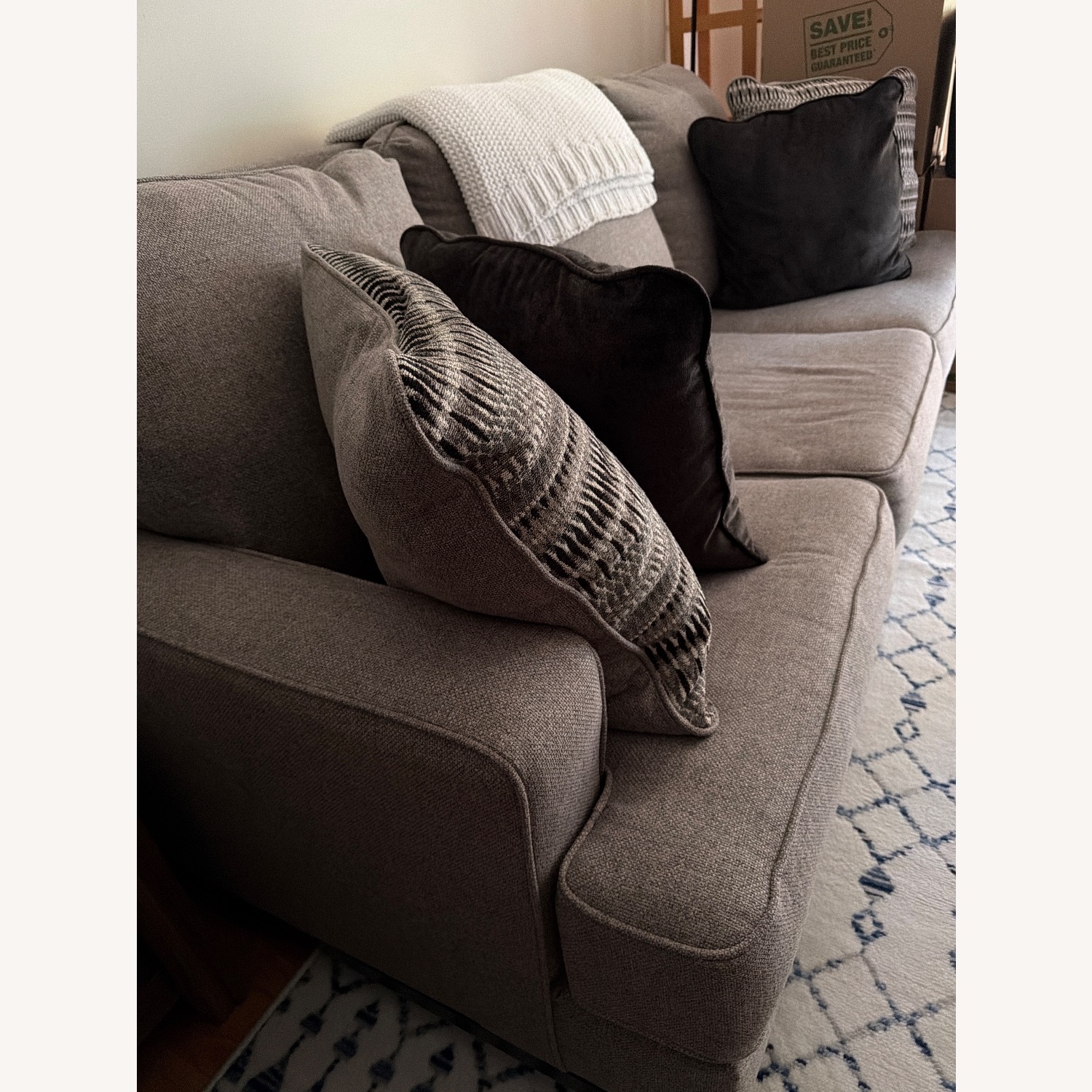 Ashley Furniture Light Gray 3+ Seater Sofa - image-2