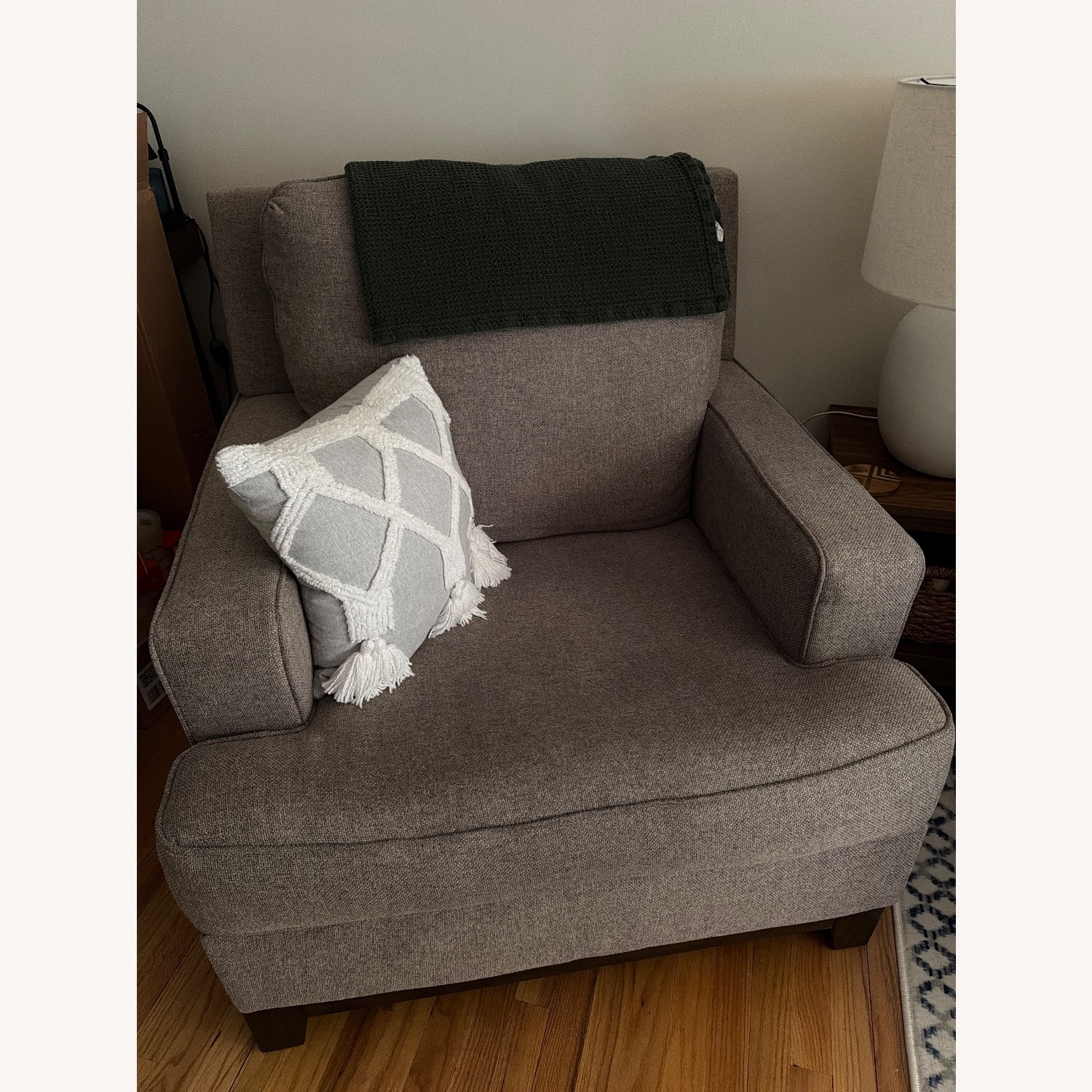 Ashley Furniture Light Gray Armchair - image-1