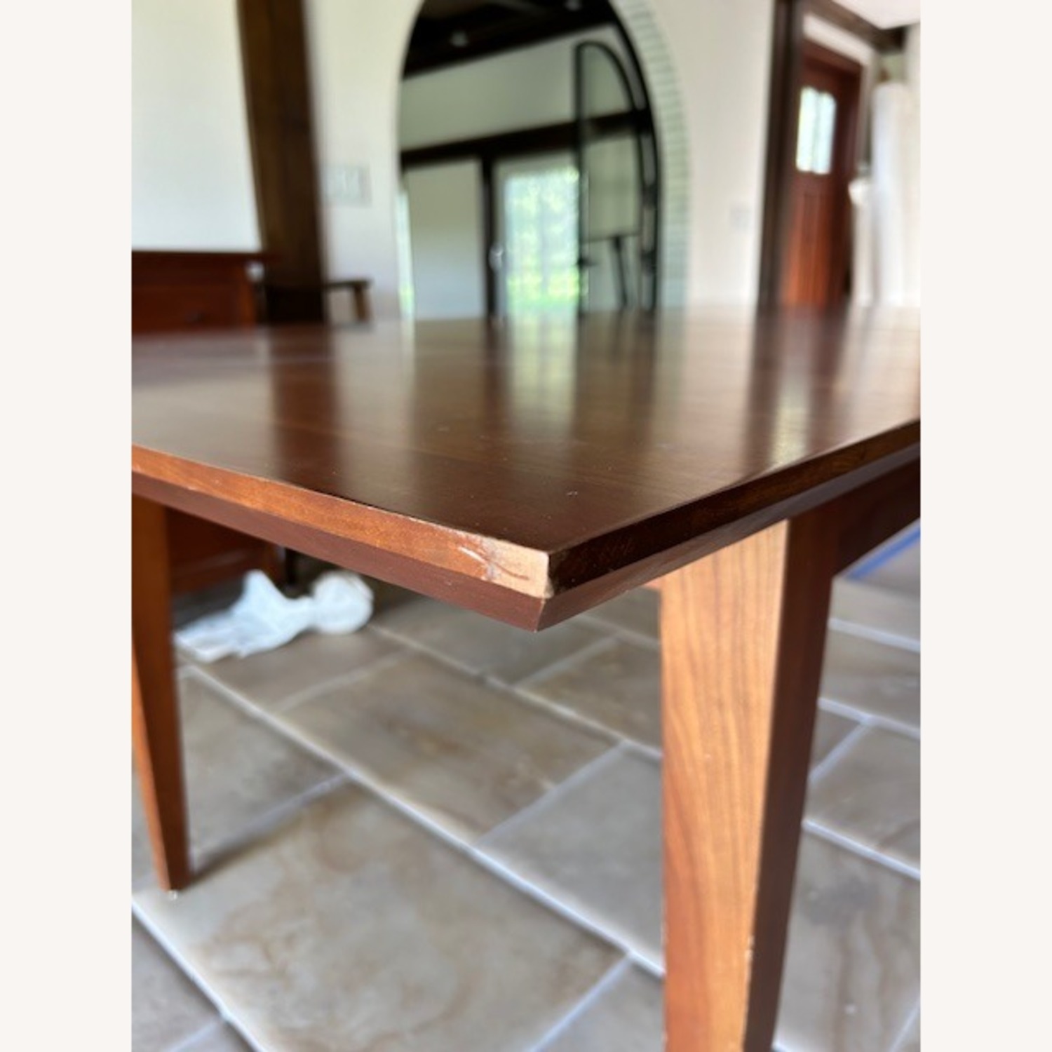 Natural Cherry Wood Dining Table - image-4