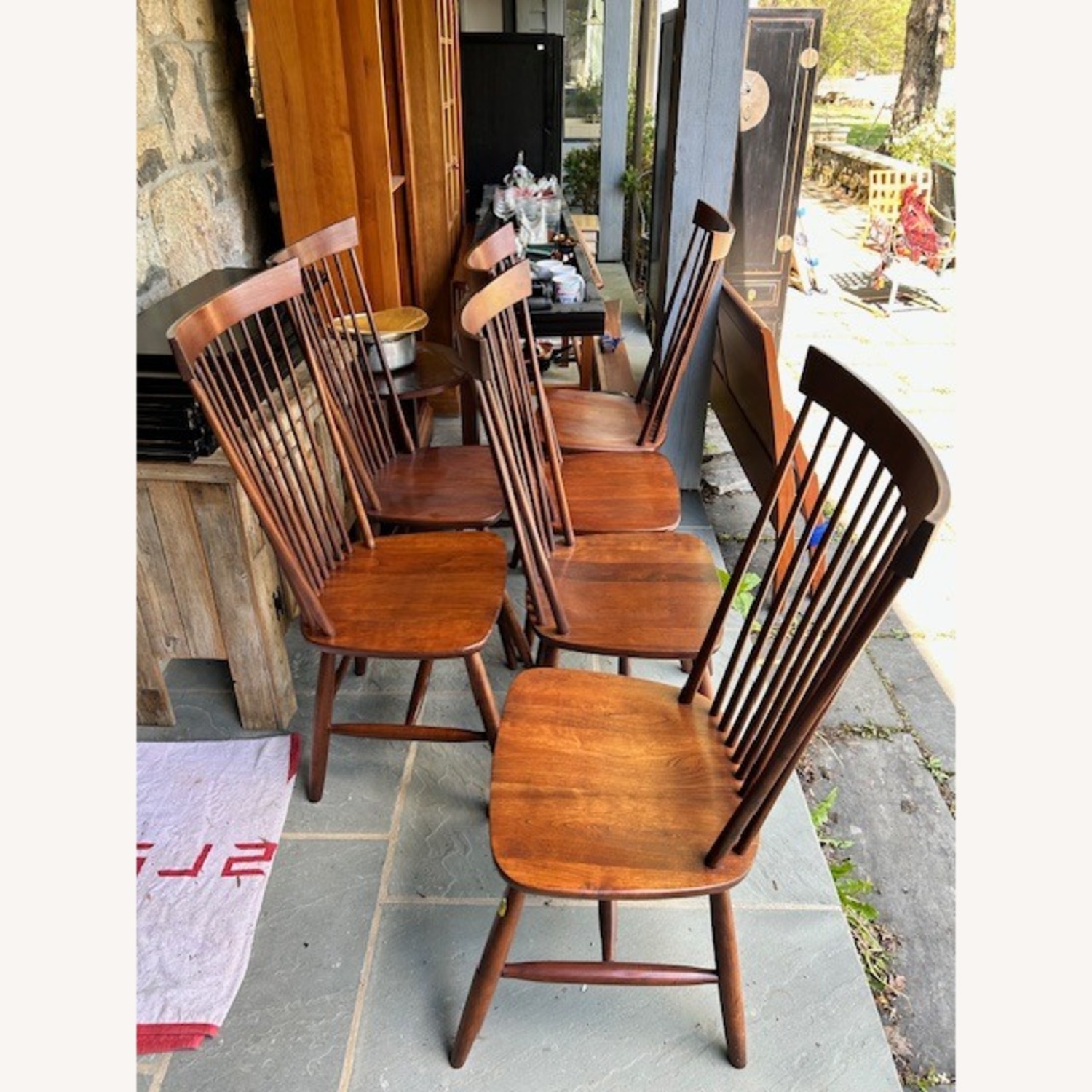Crate & Barrel Cherry Shaker Dining Chairs - image-2