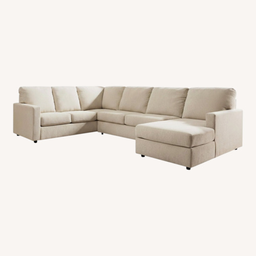 Used Light Gray 6-Seat Sectional Sofa with Chaise for sale on AptDeco