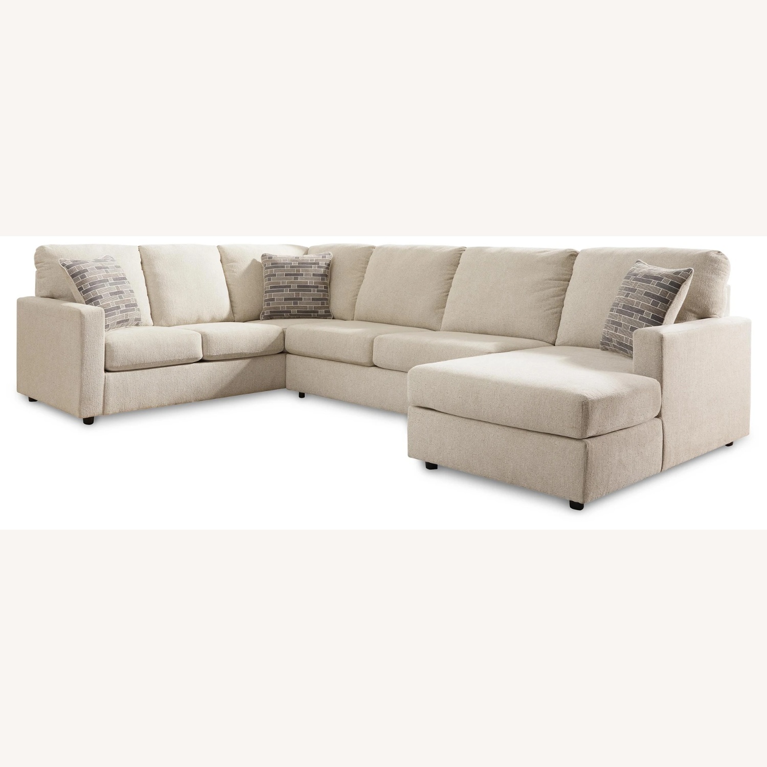 Light Gray 6-Seat Sectional Sofa with Chaise - image-6
