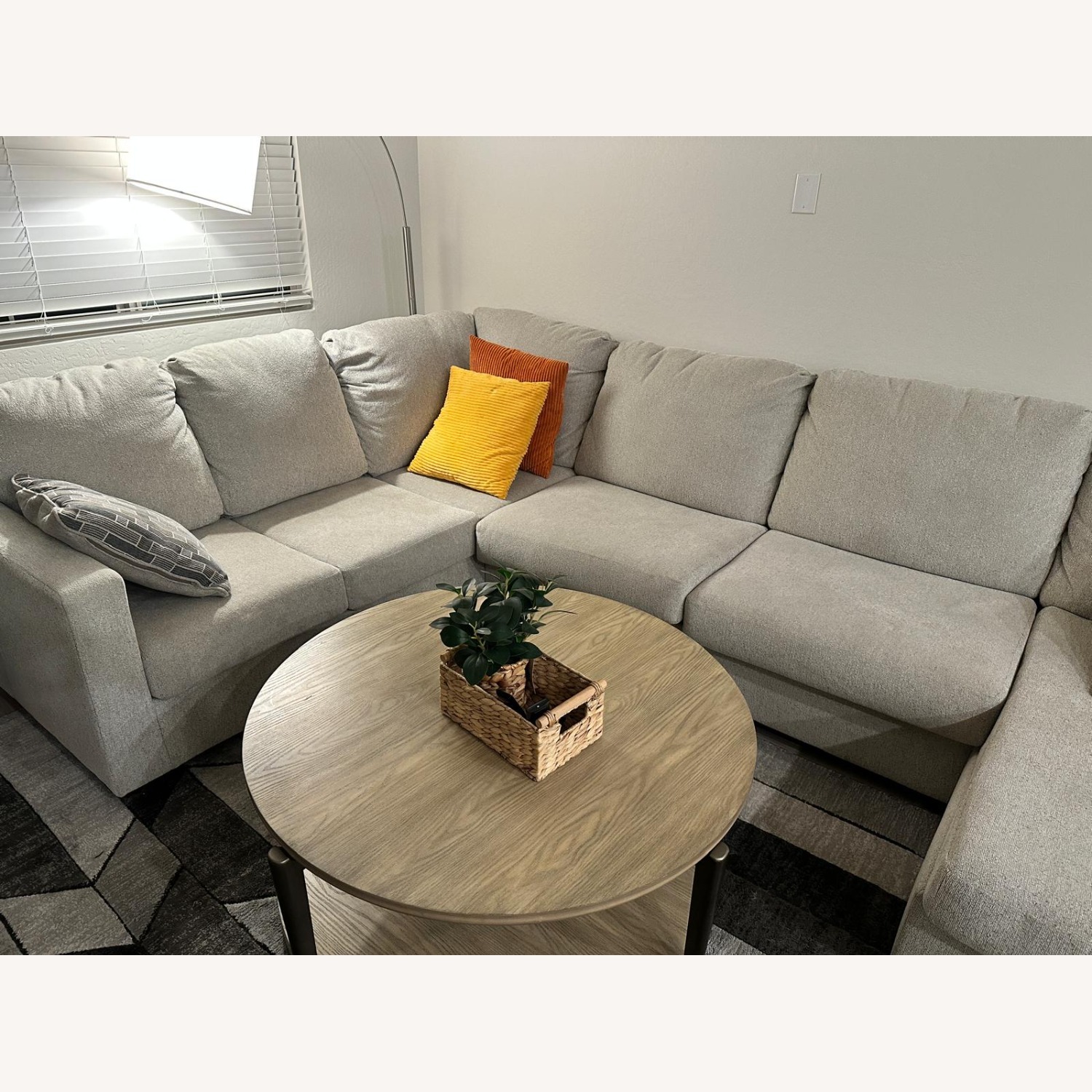 Light Gray 6-Seat Sectional Sofa with Chaise - image-5