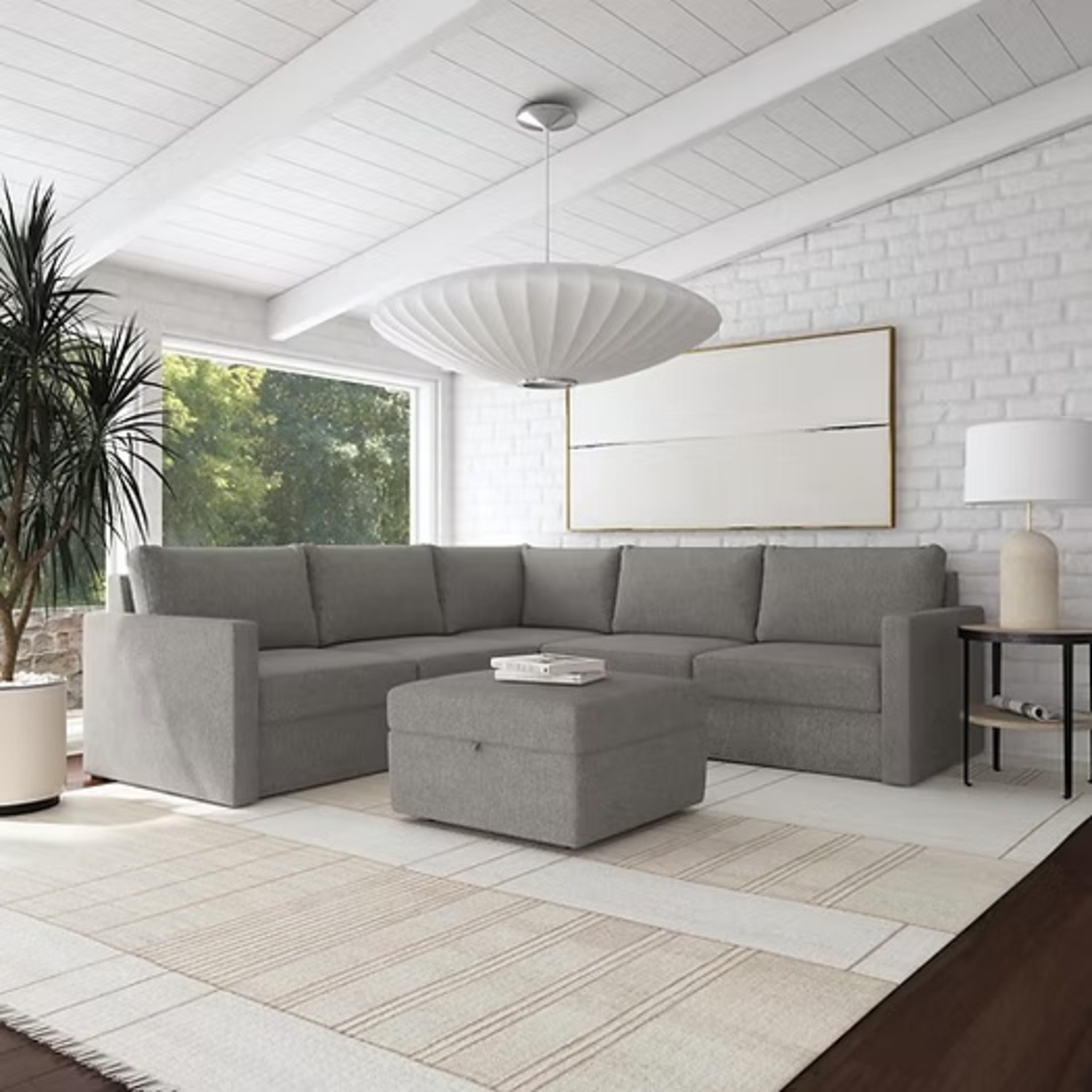 Flex 5 Flexsteel Sofa & Storage Ottoman - image-5