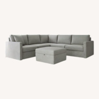Flex 5 Flexsteel Sofa & Storage Ottoman