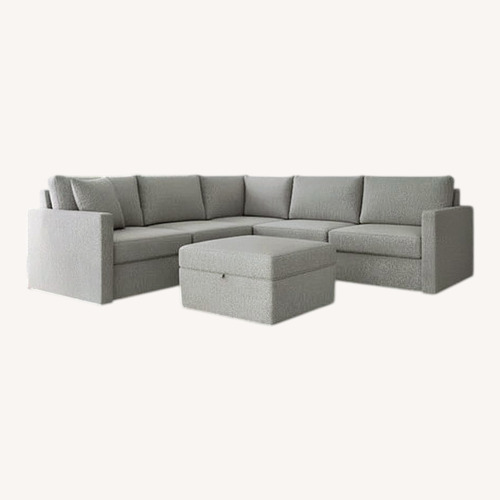 Used Flex 5 Flexsteel Sofa & Storage Ottoman for sale on AptDeco