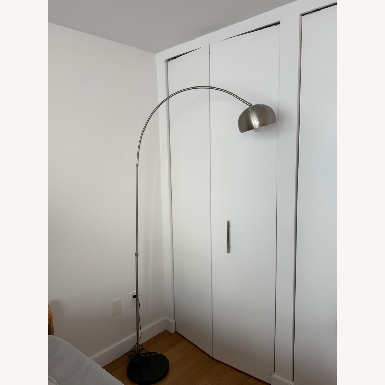 Light Gray Metal Floor Lamp - image-1