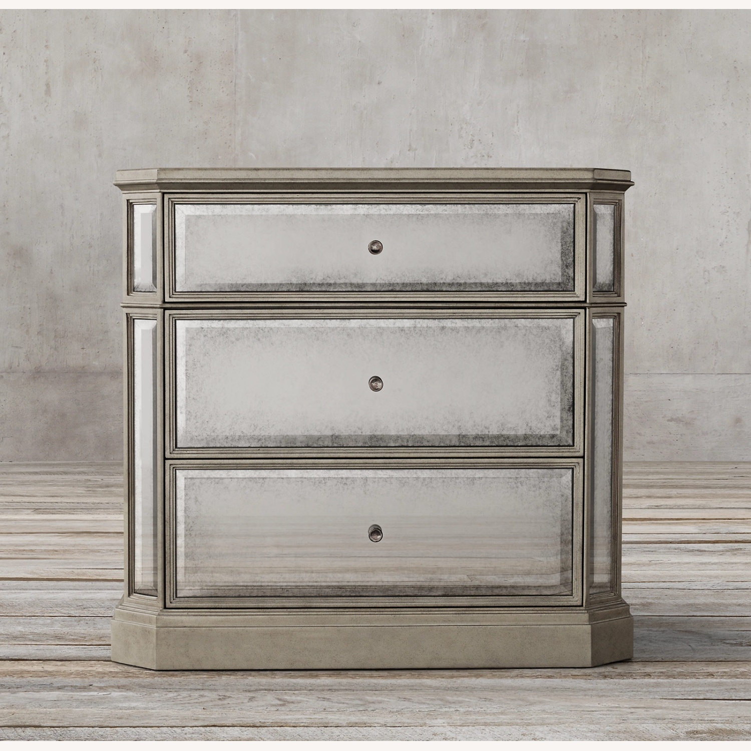Restoration Hardware 1930's French Mirrored 24" Closed Nightstand - image-6