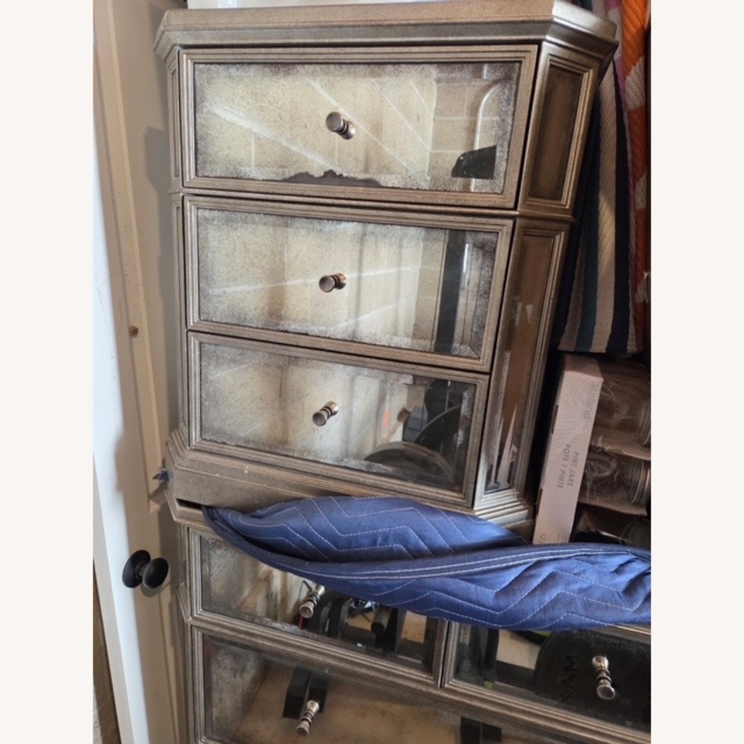 Restoration Hardware 1930's French Mirrored 24" Closed Nightstand - image-5