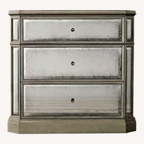 Used Restoration Hardware 1930's French Mirrored 24" Closed Nightstand for sale on AptDeco