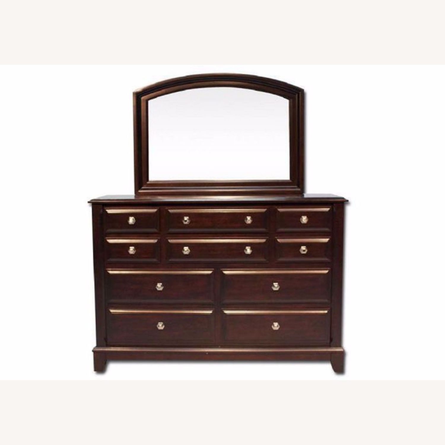 Ridgley Dark Brown Wood Dresser With Mirror - image-4