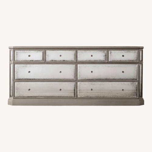 Used Restoration Hardware 1930's French Mirrored 10 Drawer Large Dresser for sale on AptDeco