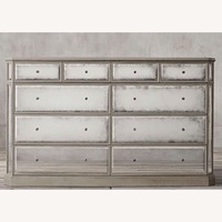 Restoration Hardware 1930's French Mirrored 10 Drawer Large Dresser