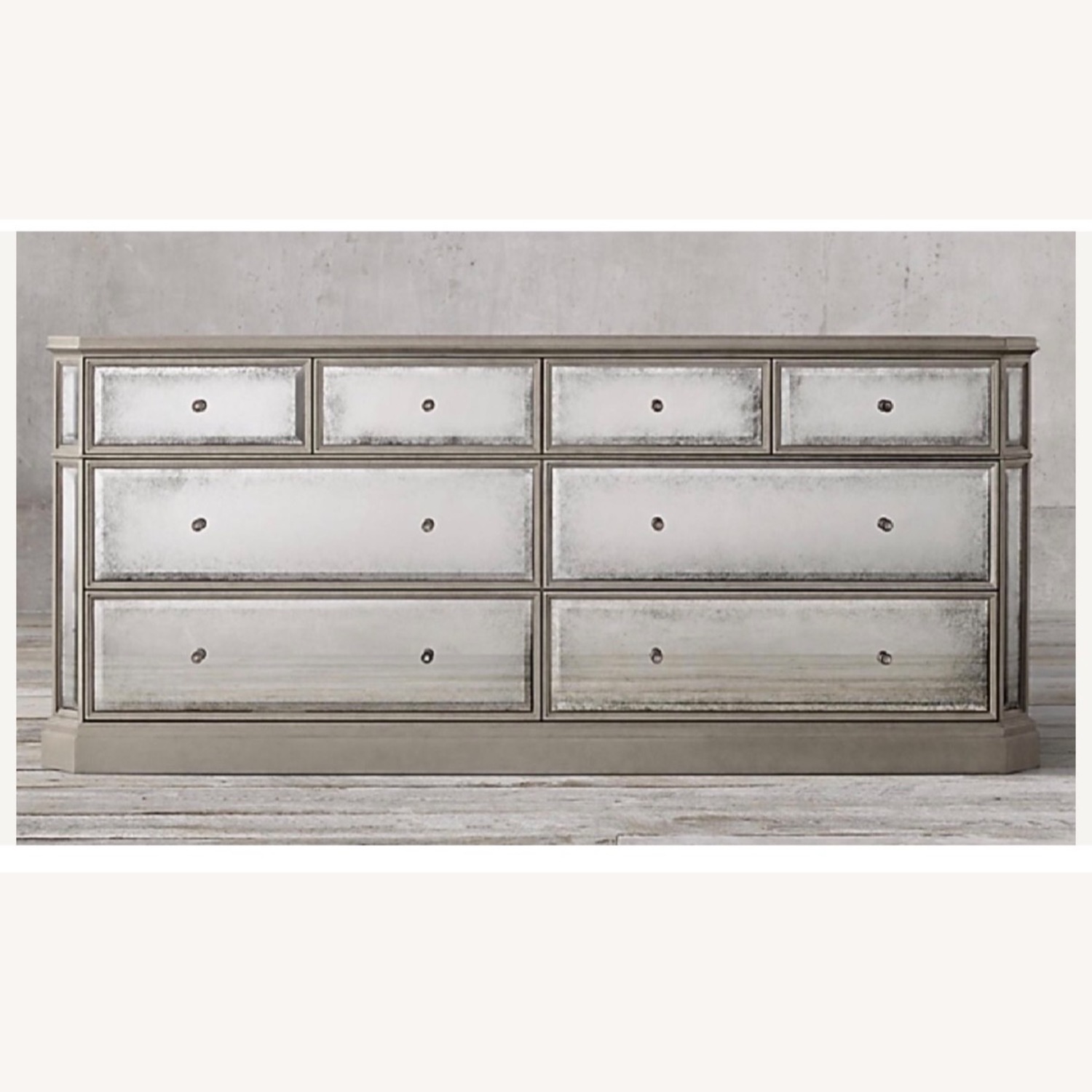 Restoration Hardware 1930's French Mirrored 10 Drawer Large Dresser - image-1