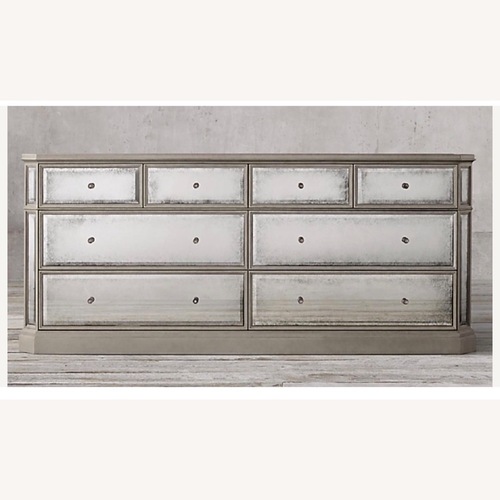 Used Restoration Hardware 1930's French Mirrored 10 Drawer Large Dresser for sale on AptDeco
