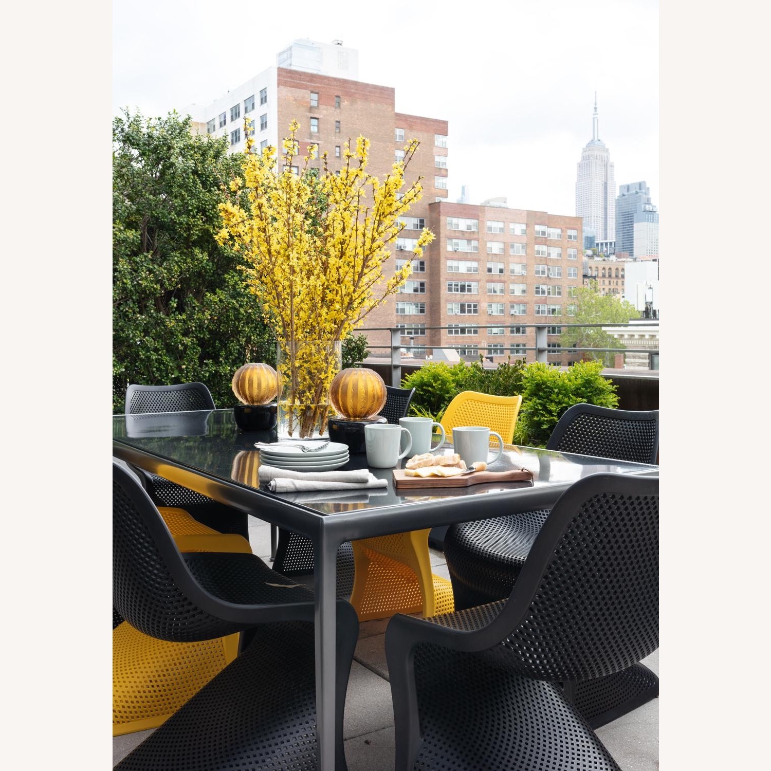 AllModern Spector Black Plastic Dining Chairs - image-3