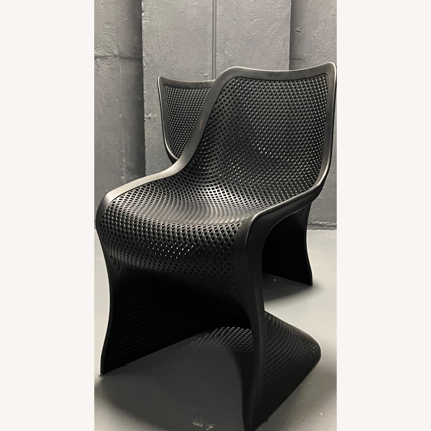 AllModern Spector Black Plastic Dining Chairs - image-1