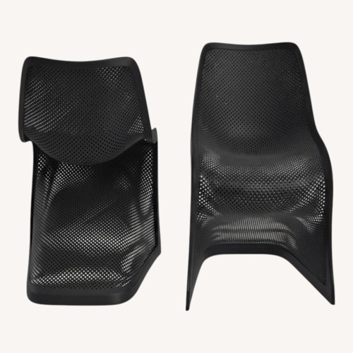 Used AllModern Spector Black Plastic Dining Chairs for sale on AptDeco