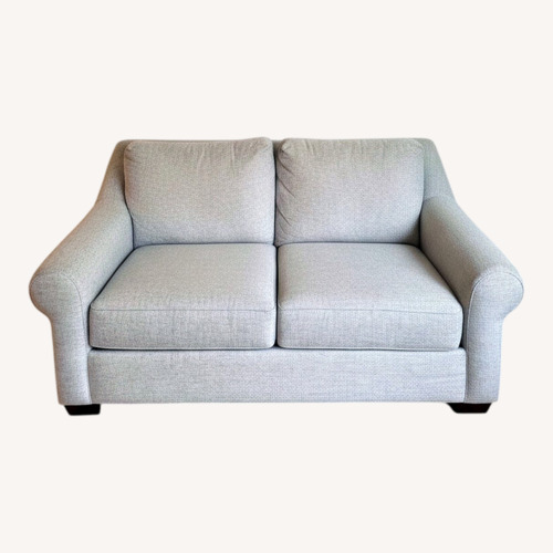 Used Raymour & Flanigan Light Gray Fabric Loveseat for sale on AptDeco
