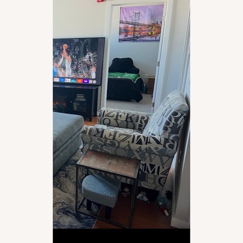 Used Raymour & Flanigan Alphie Light Gray Accent Chair for sale on AptDeco