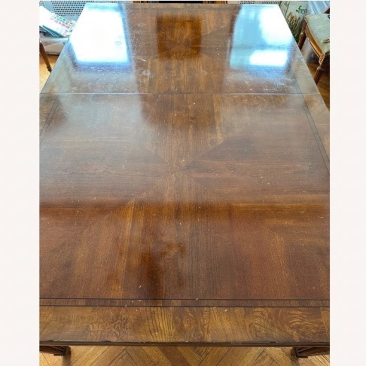 Ethan Allen Dark Brown Wood Dining Table - image-2