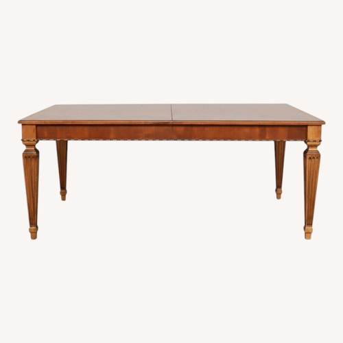 Used Ethan Allen Dark Brown Wood Dining Table for sale on AptDeco
