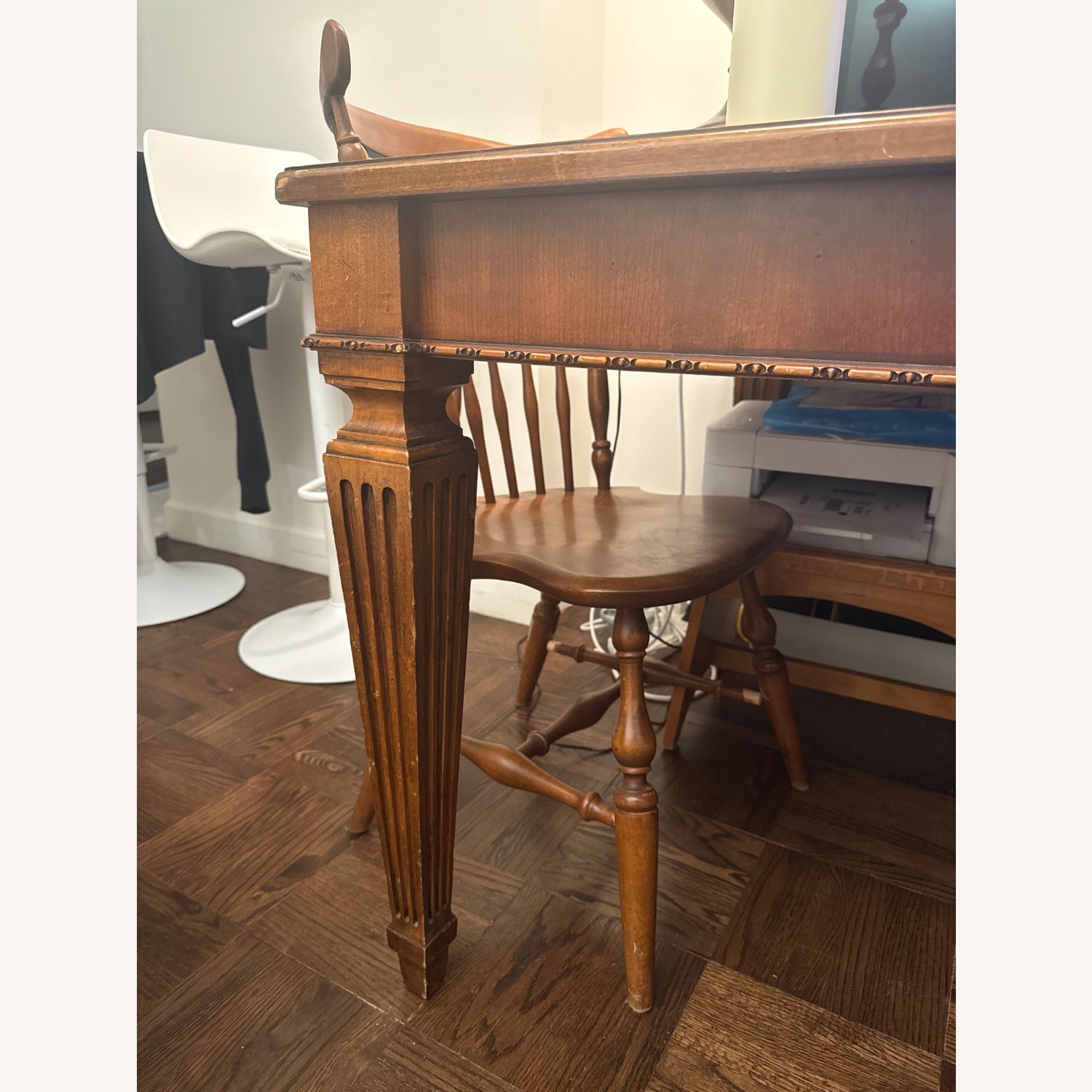 Ethan Allen Dark Brown Wood Dining Table - image-5