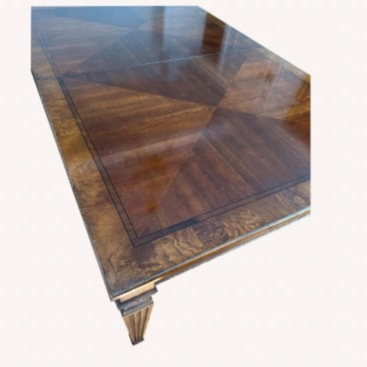 Ethan Allen Dark Brown Wood Dining Table - image-1