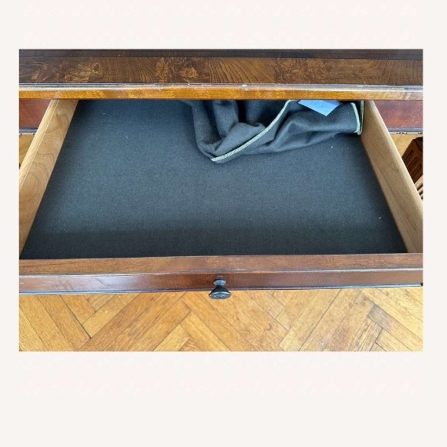Ethan Allen Dark Brown Wood Dining Table - image-4