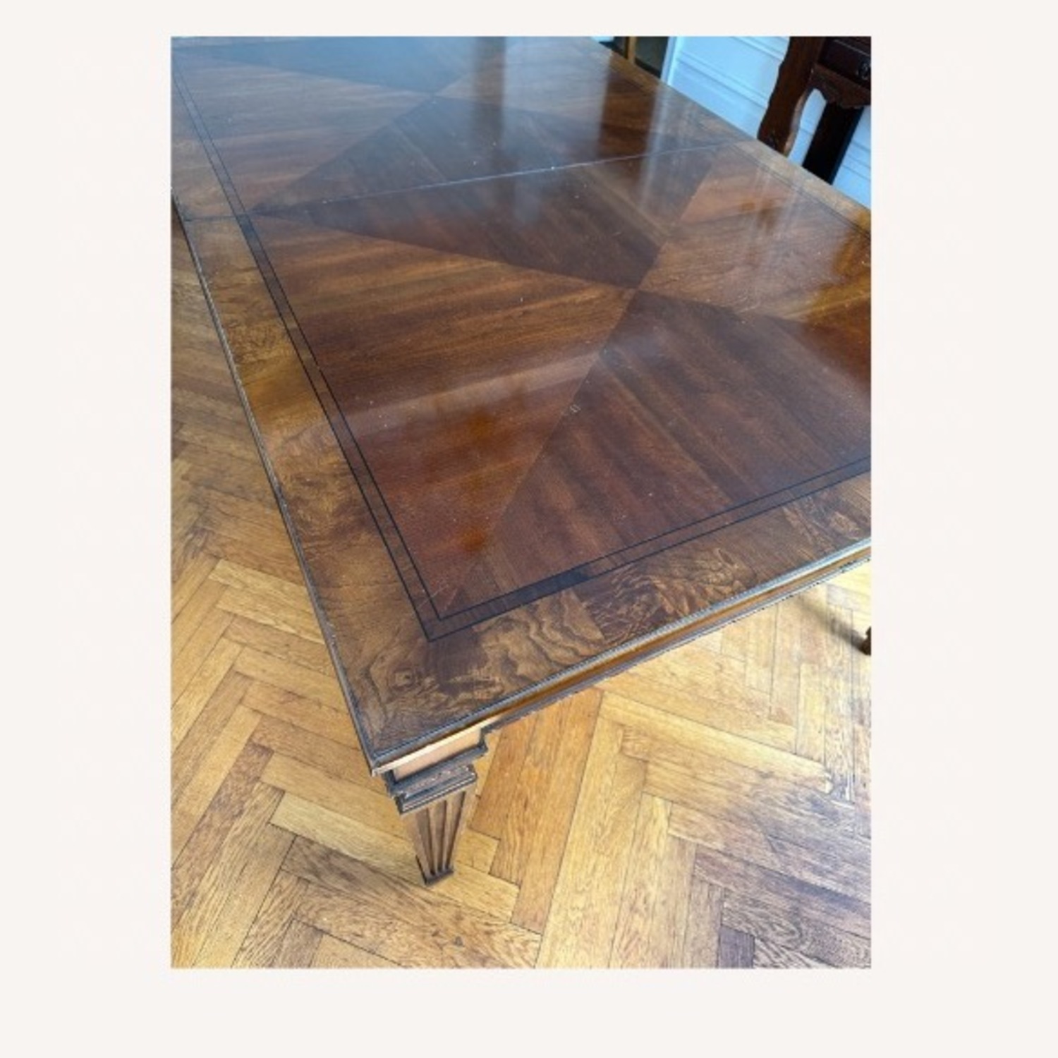 Ethan Allen Dark Brown Wood Dining Table - image-3