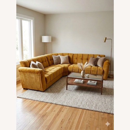 Used Mustard Yellow Sectional  for sale on AptDeco