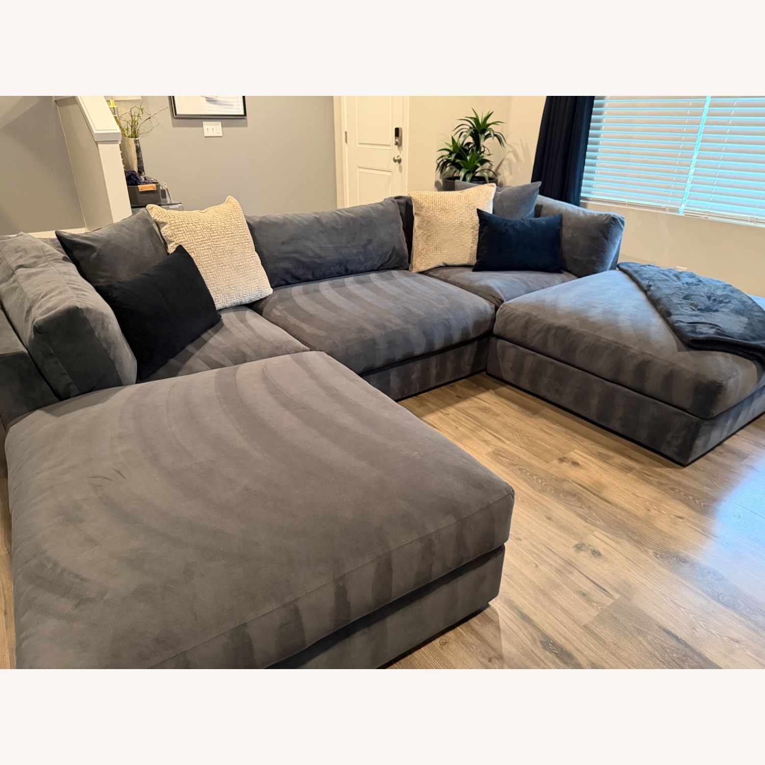 Macy’s Aryanna Charcoal Grey Modular Sofa  - image-2