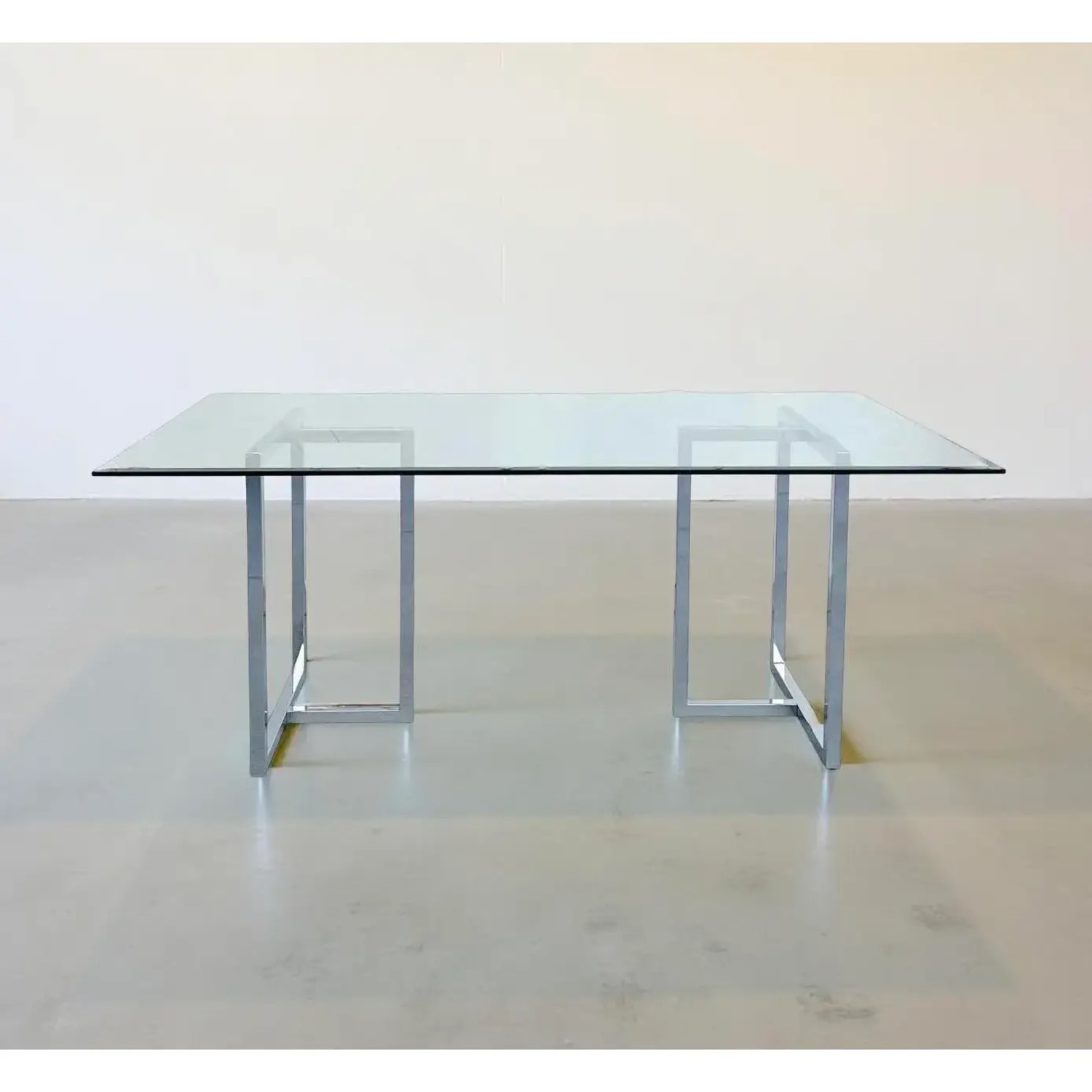 CB2 Silverado Chrome 72” Glass Table  - image-2