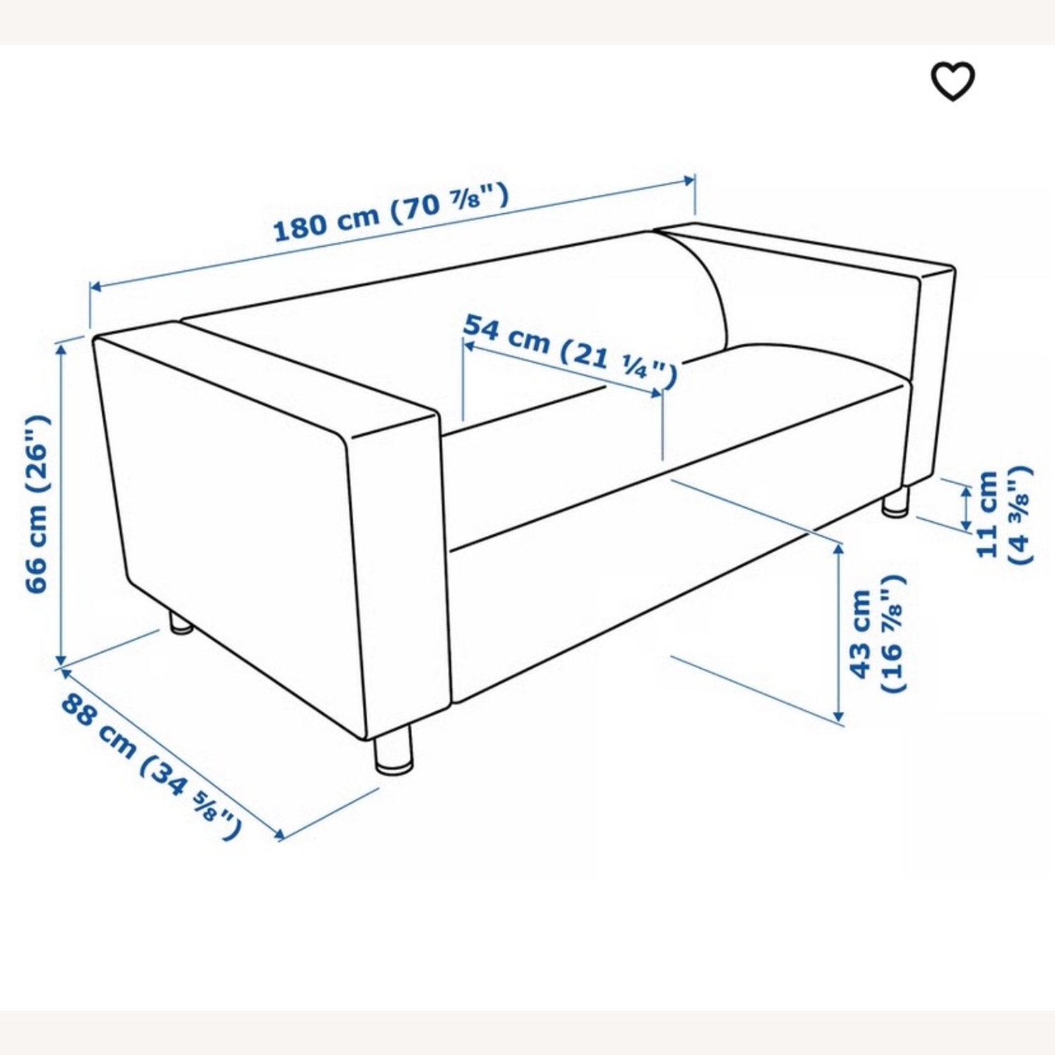 IKEA Klippan Blue Loveseat - image-3