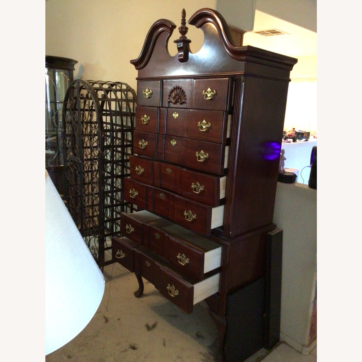 Vintage/Antique Dark Brown Armoire - image-3