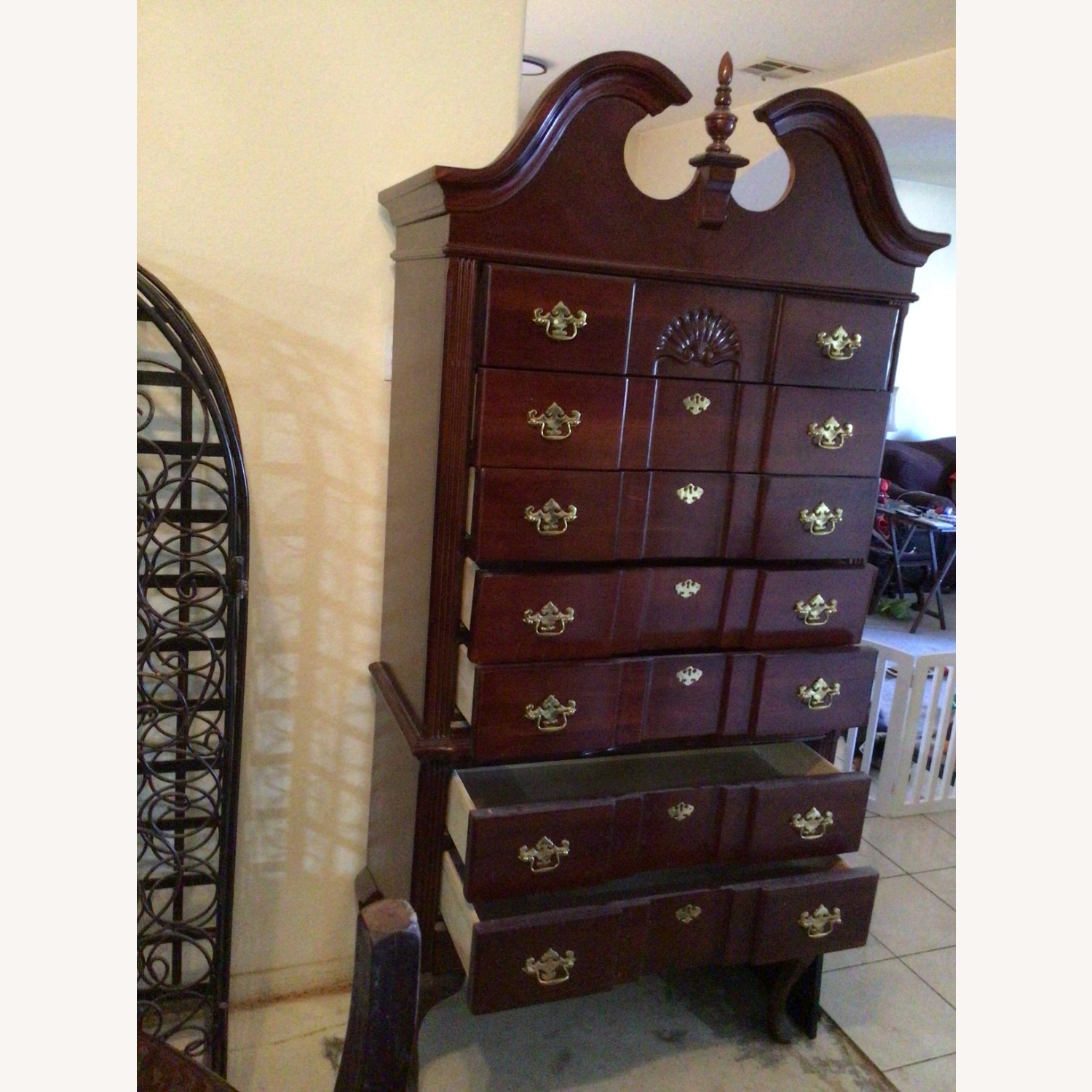 Vintage/Antique Dark Brown Armoire - image-2