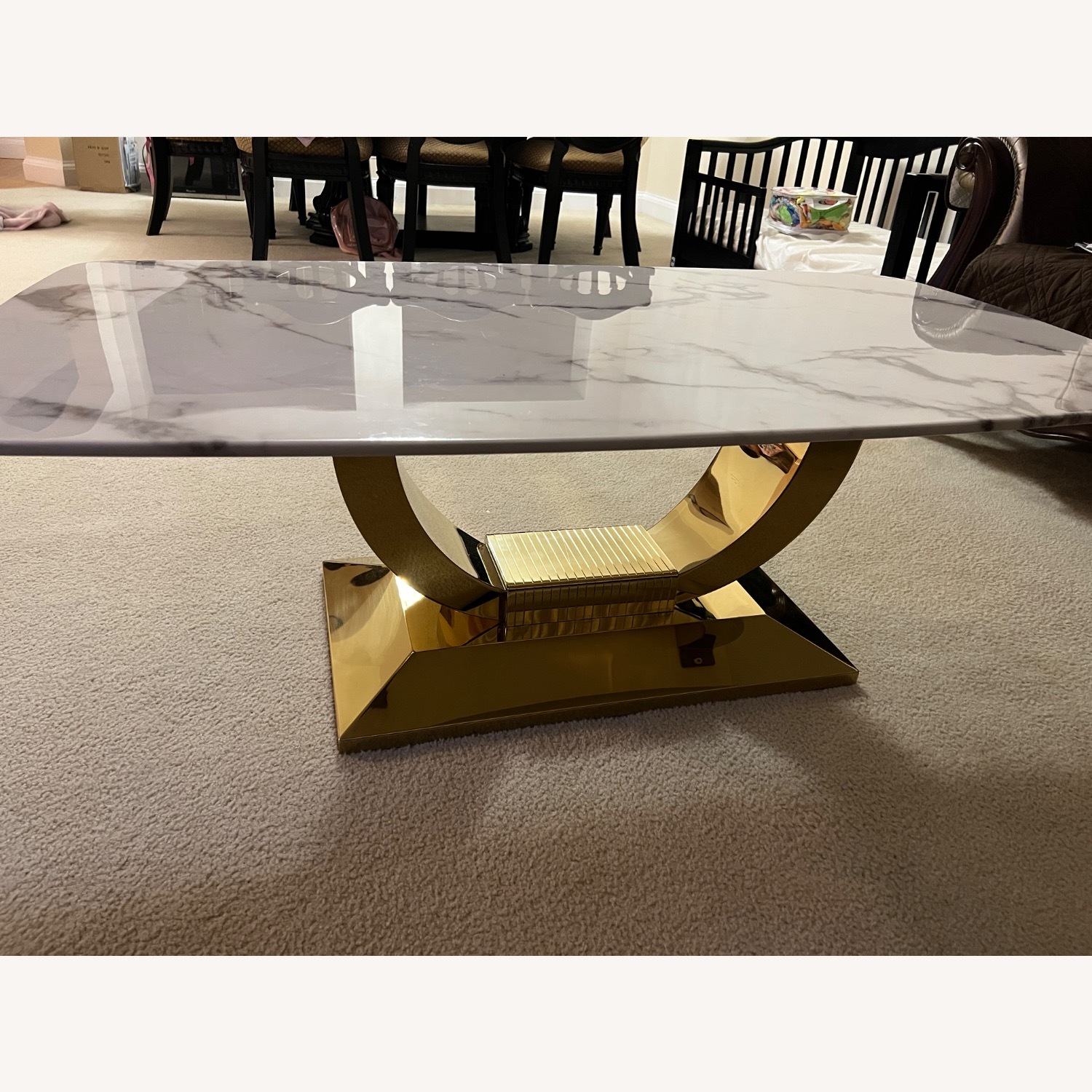 White Marble Coffee Table  - image-7