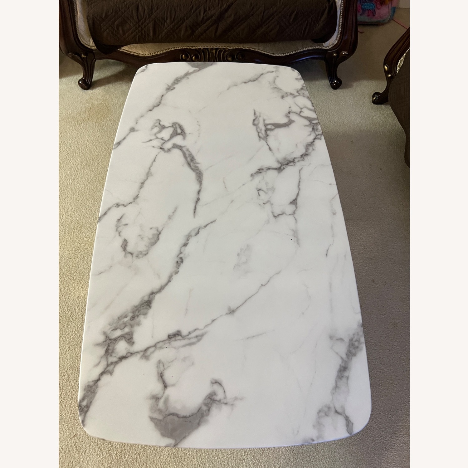 White Marble Coffee Table  - image-4