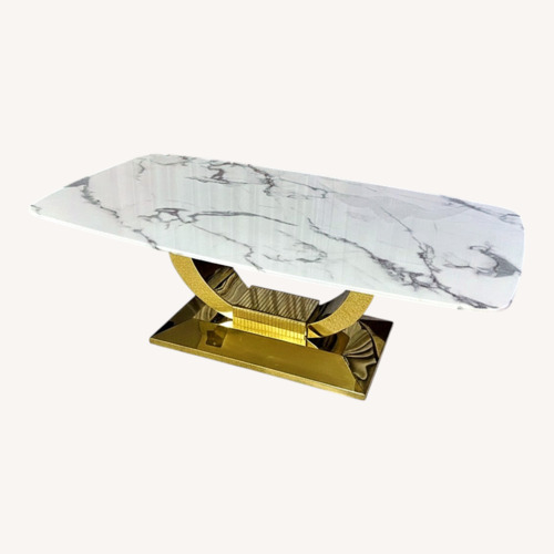 Used White Marble Coffee Table  for sale on AptDeco