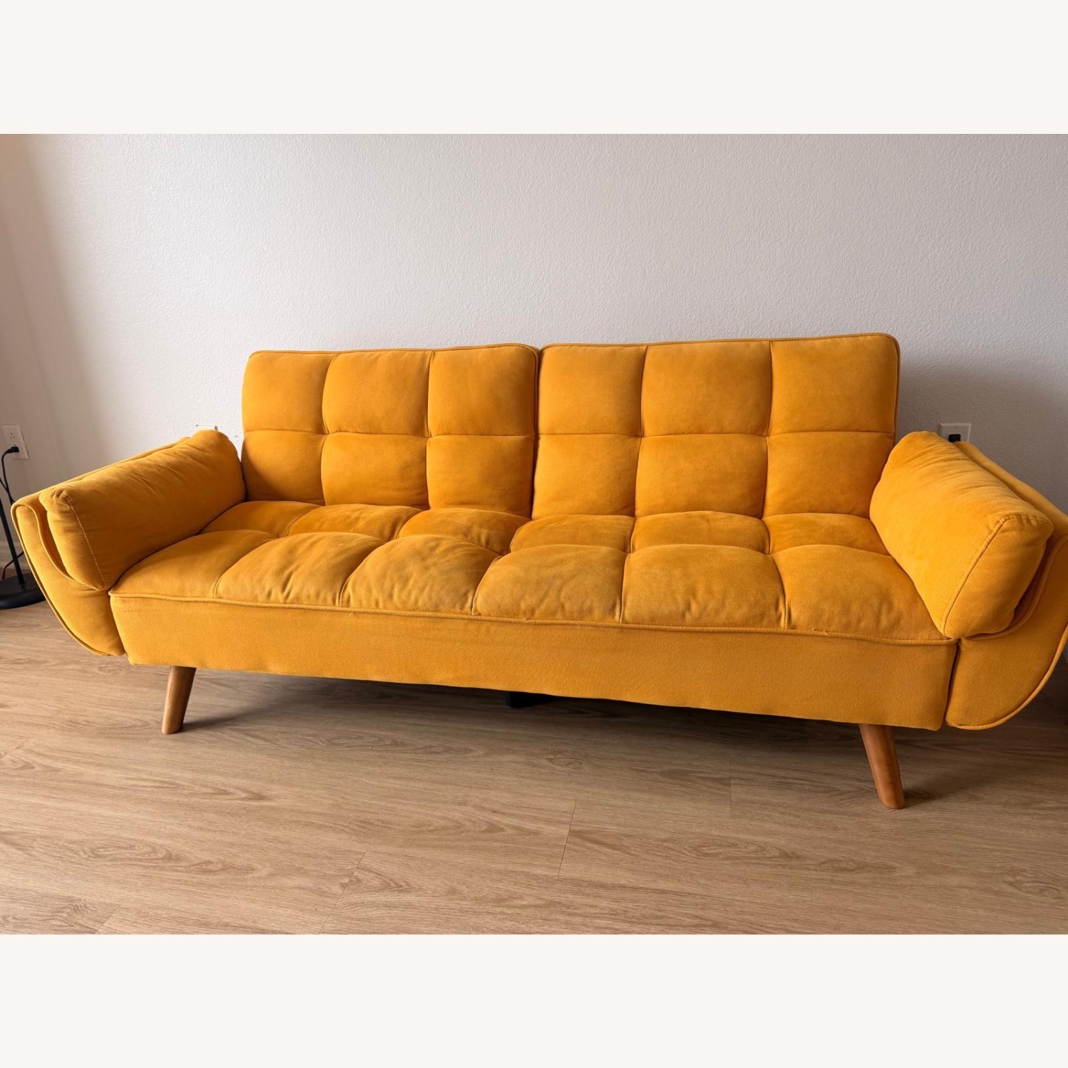 Wade Logan Yellow Wood 3+ Seater Sofa - image-1
