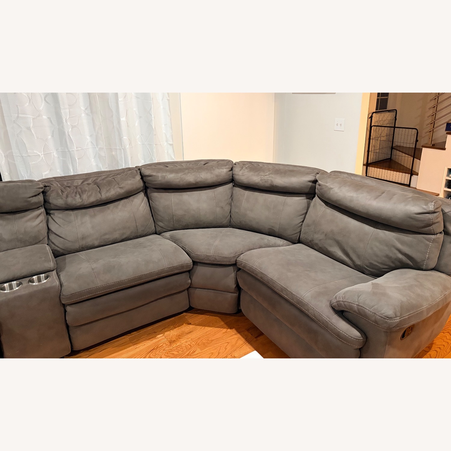 Dark Gray Velvet 3+ Piece Sectional - image-5